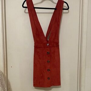 Forever 21 Backless Button-Down Dress in Red